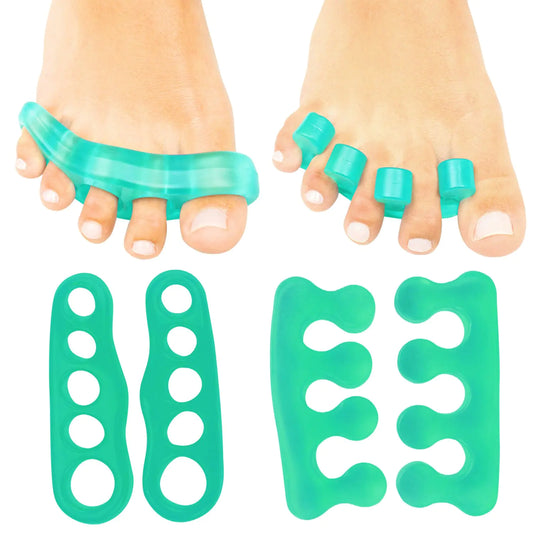 Toe Spacers for Foot Pain Relief – Gel Toe Separators for Bunions, Plantar Fasciitis & Yoga Recovery (2 Pairs)